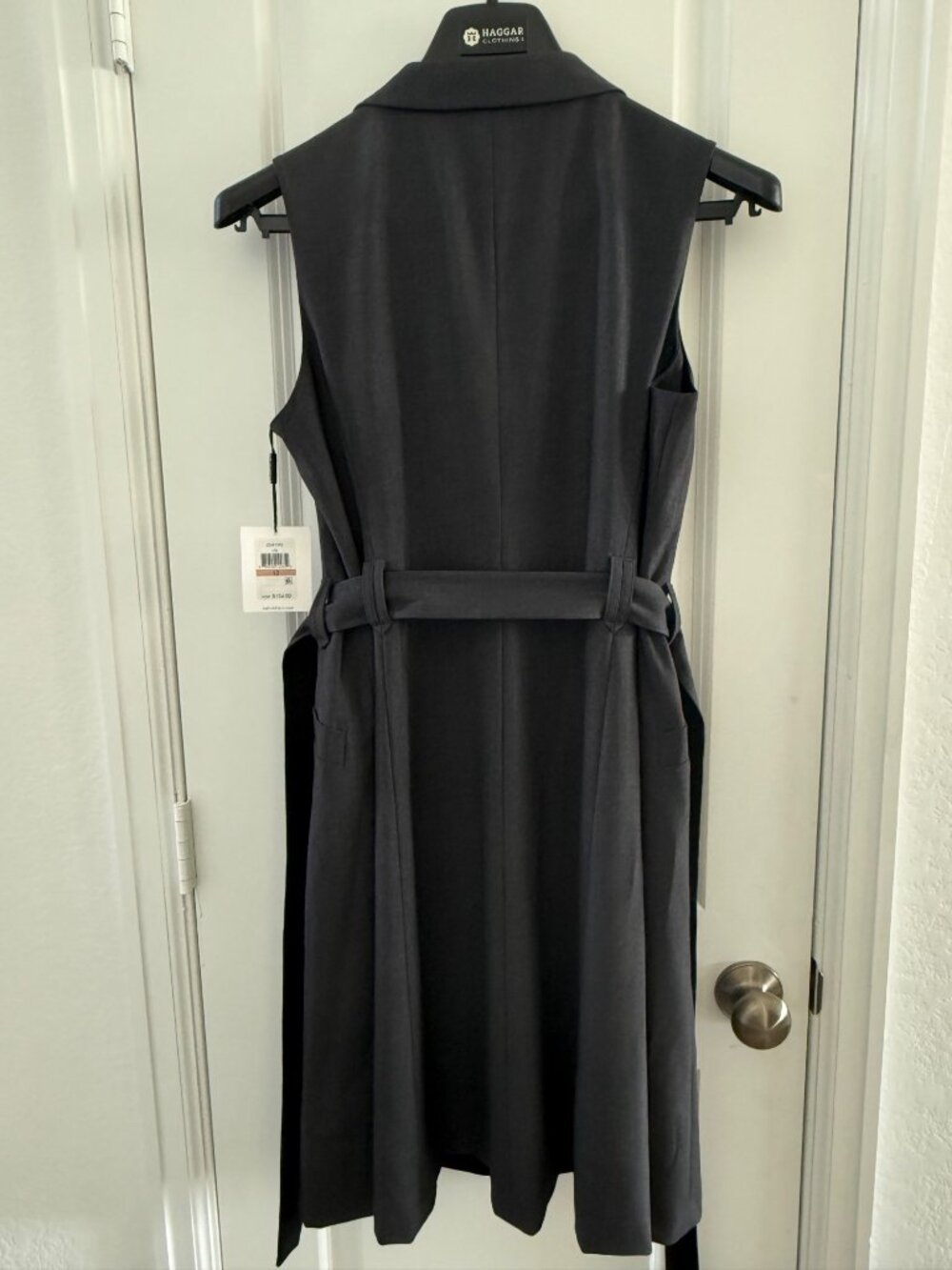 Calvin Klein Womens Sleeveless Charcoal Gray Blazer Dress Size 12 With Tags - Picture 3 of 9